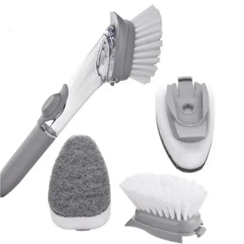 Escova Limpeza 2 em 1 Dispenser Detergente – Prática, Multifuncional e Compacta