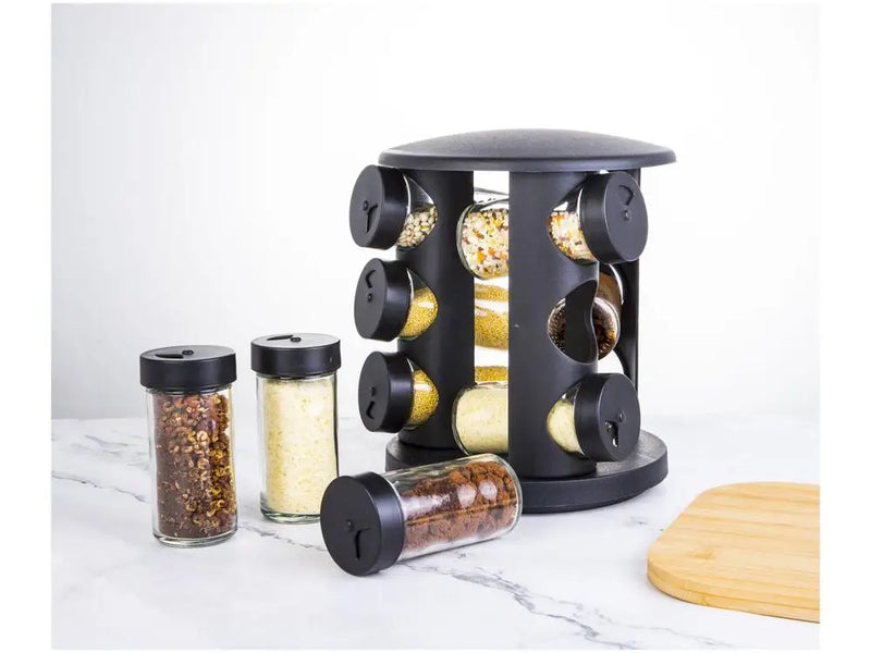 Porta-Temperos Brinox Lock & Stock – 10 Peças com Suporte Giratório