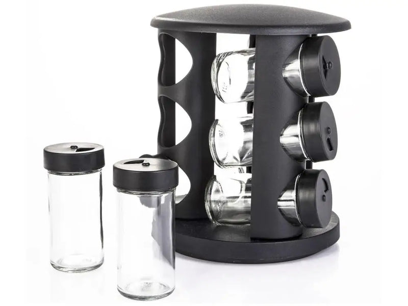 Porta-Temperos Brinox Lock & Stock – 10 Peças com Suporte Giratório